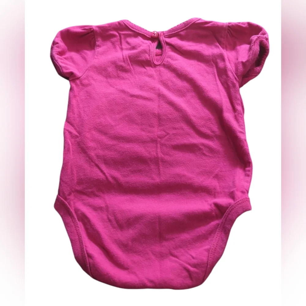 The Children's Place Pink Love Heart Bodysuit Size 3-6 Months.
